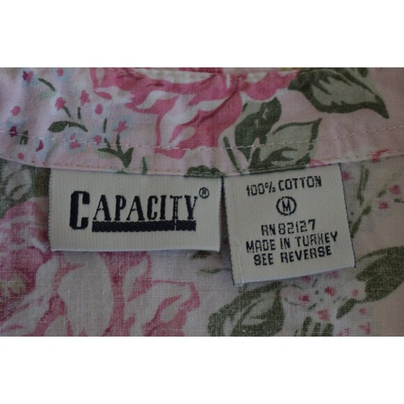 Vintage 80s Pink Floral Blouse | size M - Picture 8 of 10